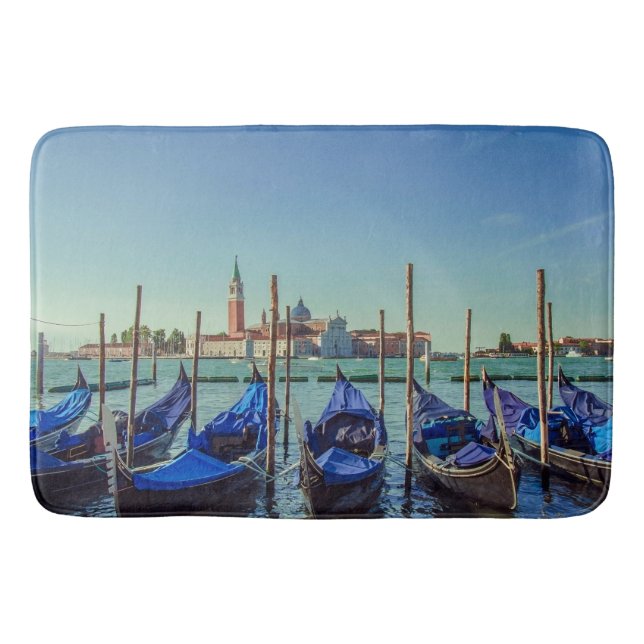 Tapete De Banheiro Gondolas em Veneza, Itália (Frente)