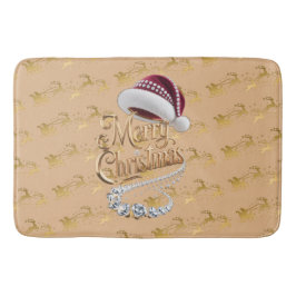 Tapete De Banheiro Gorro de Natal fofo