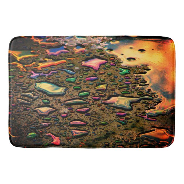 Tapete De Banheiro Gotas de Água Artísticas (Frente)