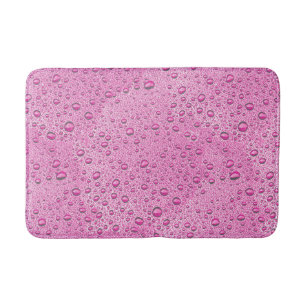 Tapete De Banheiro Gotas de água do rosa quente