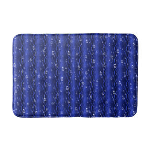Tapete De Banheiro Gotas de chuva em metal azul