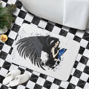 Tapete De Banheiro Gótica Angel Wings Black Cat