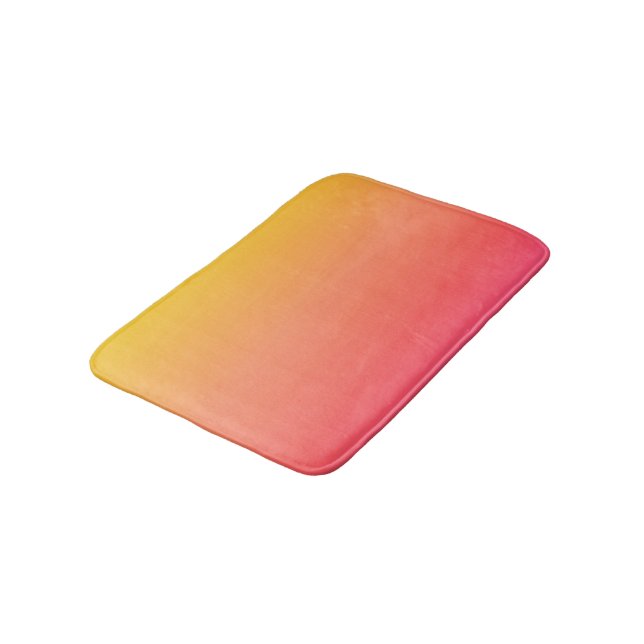 Tapete De Banheiro Gradiente Amarelo e Rosa (Angulado)