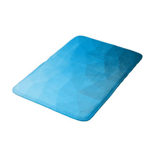 Tapete De Banheiro Gradiente de ciano azul padrão de malha geométrica