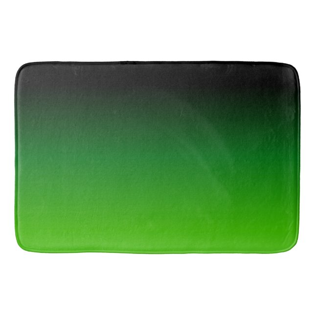 Tapete De Banheiro Gradiente preto e verde 0921 (Frente)