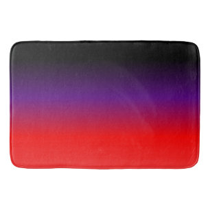 Tapete De Banheiro Gradiente Preto, Roxo e Vermelho