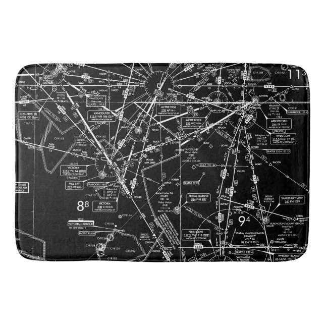 Tapete De Banheiro Gráfico aeronáutico (Frente)