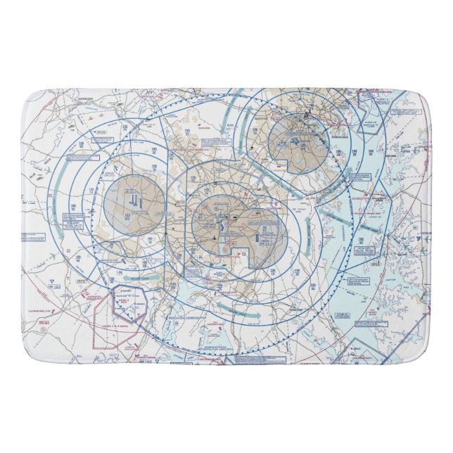 Tapete De Banheiro Gráfico de Aviação (Frente)