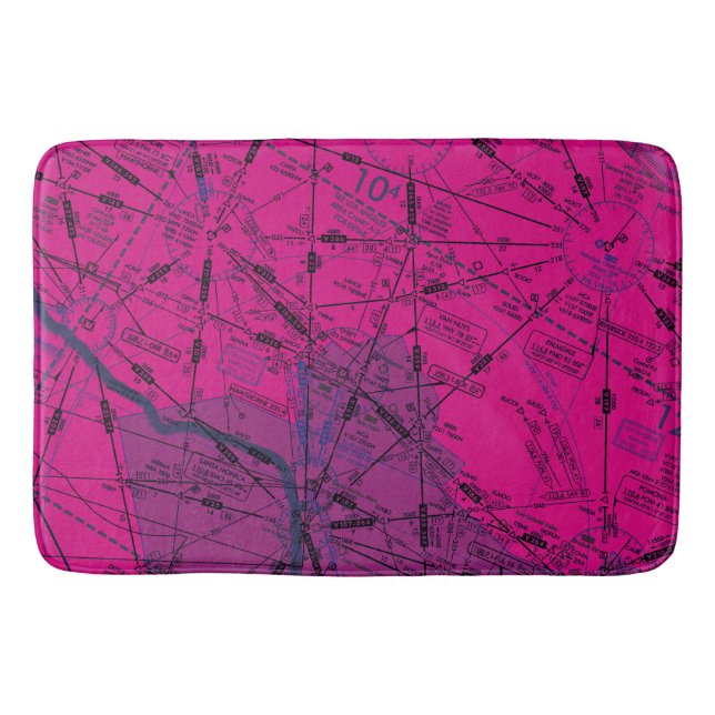 Tapete De Banheiro Gráfico de Aviação - Bath Mat (Frente)