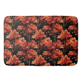 Tapete De Banheiro Gráfico de padrão sem costura da árvore de mapeame