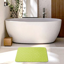 Tapete De Banheiro Green Diamonds Pattern Bath Mat