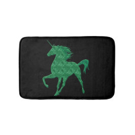 Tapete De Banheiro Green Fire Unicorn Bath Mat