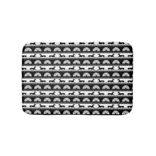 Tapete De Banheiro Greyhound Silhouettes Black White Art Deco