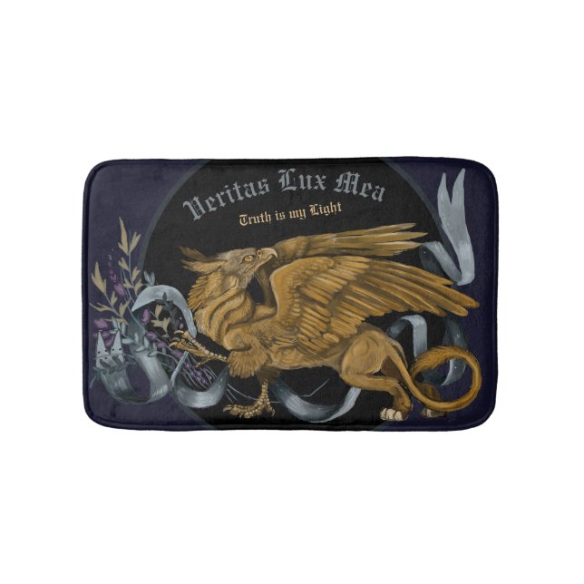 Tapete De Banheiro Grifo Dourado Real (frente)