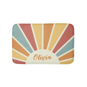 Tapete De Banheiro Groovy grunge retro style sunshine design