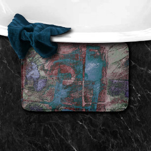 Tapete De Banheiro Grunge de Grafite pintado Ruim Vermelho Azul Tau