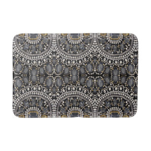 Tapete De Banheiro grunge steampunk art deco black prata bohemian