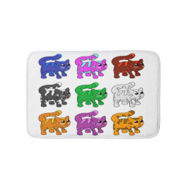 Tapete De Banheiro Grupo de Kitten Padrão do Xmas Bonito