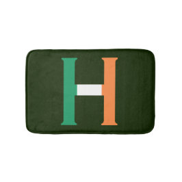 Tapete De Banheiro H Monograma sobreposto à Irish Flag bmcnt