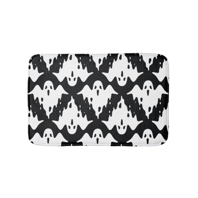 Tapete De Banheiro Halloween Ghost Spooky Sem Olhos Padrão (frente)