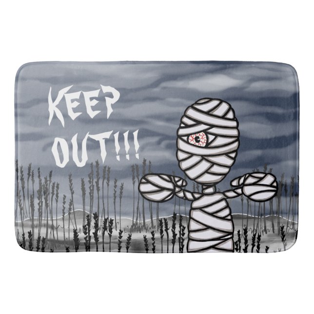 Tapete De Banheiro Halloween Horror, Mummy Bath Mat (Frente)