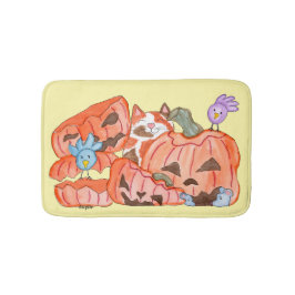 Tapete De Banheiro Halloween Kitty & SMashed Pumpkins