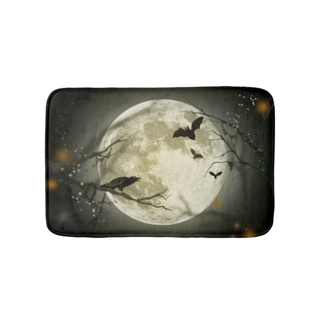 Tapete De Banheiro Halloween Moon Spooky Crows (frente)