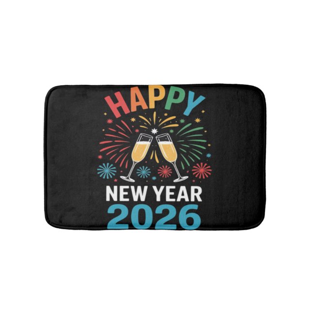 Tapete De Banheiro Happy New Year 2026 Party Funny New Years Eve 2026 (frente)