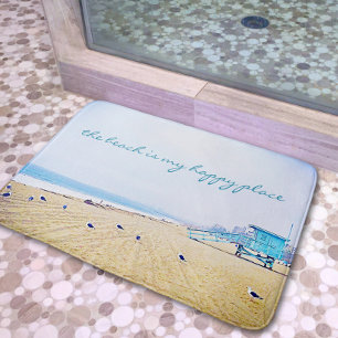 Tapete De Banheiro "Happy Place" Cita Aqua Sky & Sandy Beach Photo