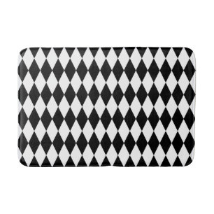 Tapete De Banheiro Harlequin Black White Elongated Diamond Patterno