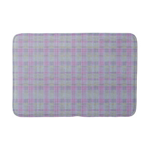 Tapete De Banheiro Harmonia de Xadrez Lavanda