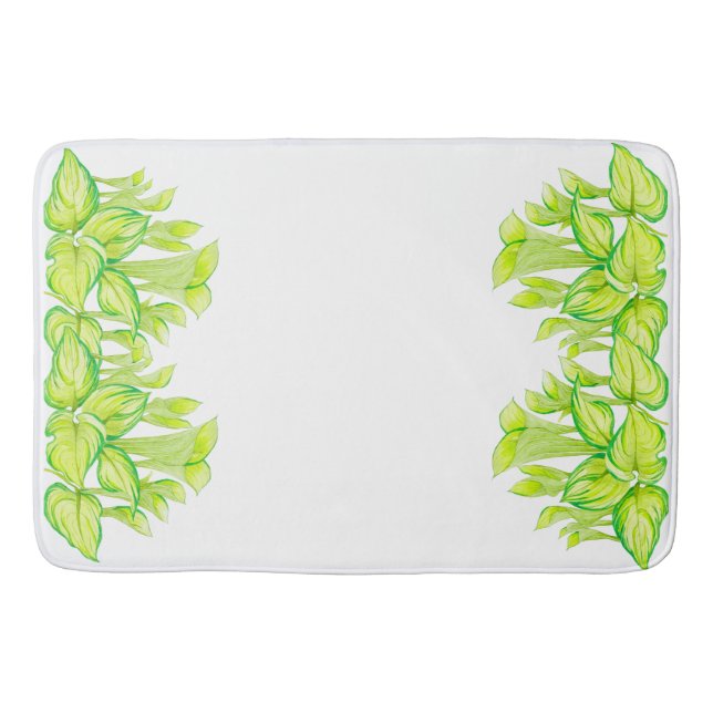 Tapete De Banheiro "Harmonia em Verde" em uma Matriz de Banho (Frente)