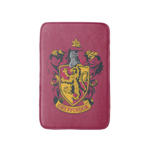 Tapete De Banheiro Harry Potter   Brasão da Grifinória Dourado e Verm
