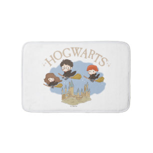 Tapete De Banheiro HARRY POTTER™, Hermione e Ron voam sobre HOGWARTS™