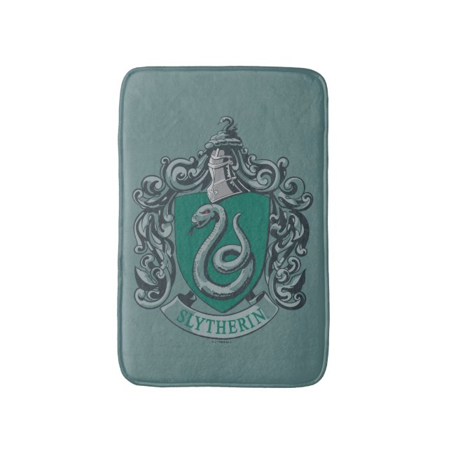 Tapete De Banheiro Harry Potter | Slytherin Crest Green (Frente Vertical)