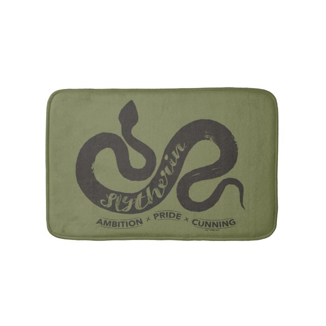 Tapete De Banheiro Harry Potter | Tipografia da silhueta SLYTHERIN™ (frente)
