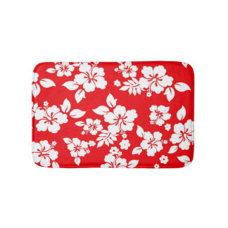 Tapete De Banheiro Havaiano Vermelho