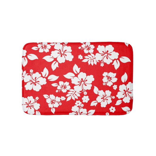 Tapete De Banheiro Havaiano Vermelho (frente)