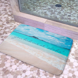 Tapete De Banheiro Hawaii Aloha Citação Turquoise Foto Tropical Beach