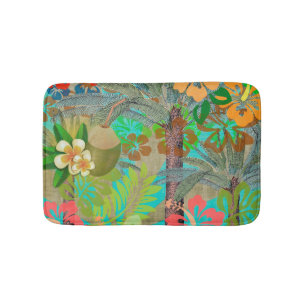 Tapete De Banheiro Hawaii Flower Hula Vintage - Gráfico Floral