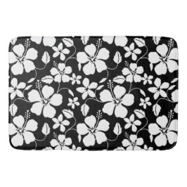 TAPETE DE BANHEIRO HAWAIIAN HULA (HIBISCUS) PRETO