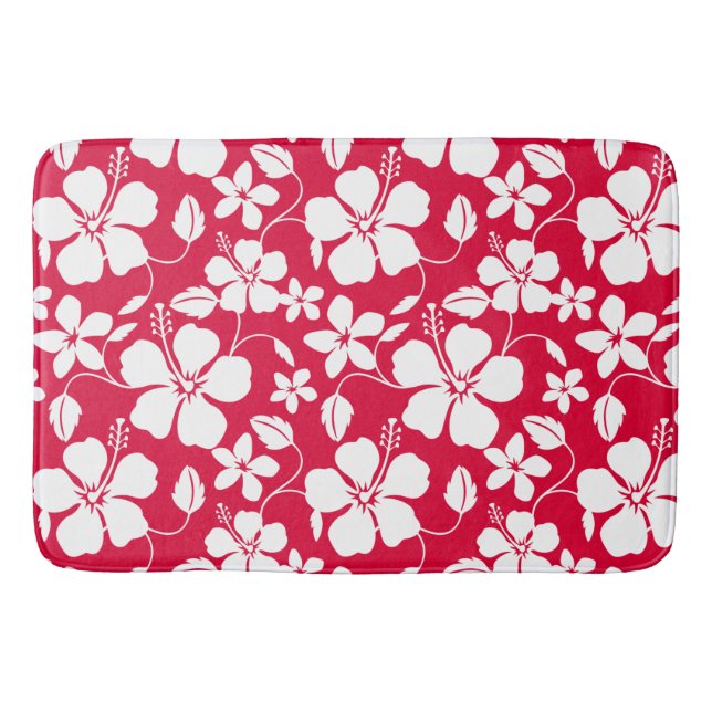 TAPETE DE BANHEIRO HAWAIIAN HULA (HIBISCUS) RED (Frente)