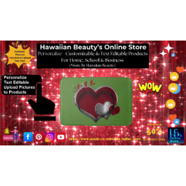 Tapete De Banheiro Heart Magic Love Bath Mat with a Green Background