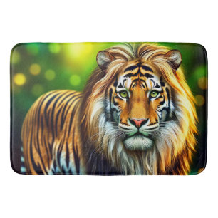 Tapete De Banheiro Híbrido de Leão de Tigre