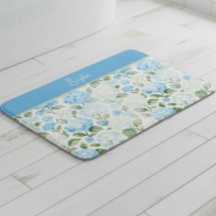 Hidrângea Floral Azul Aquarela Nome