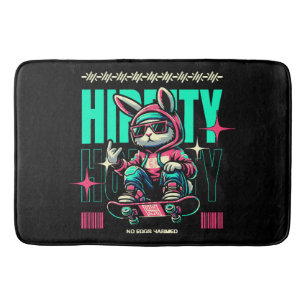 Tapete De Banheiro Hip-Hop Hoppity - Coelho Patinador Páscoa