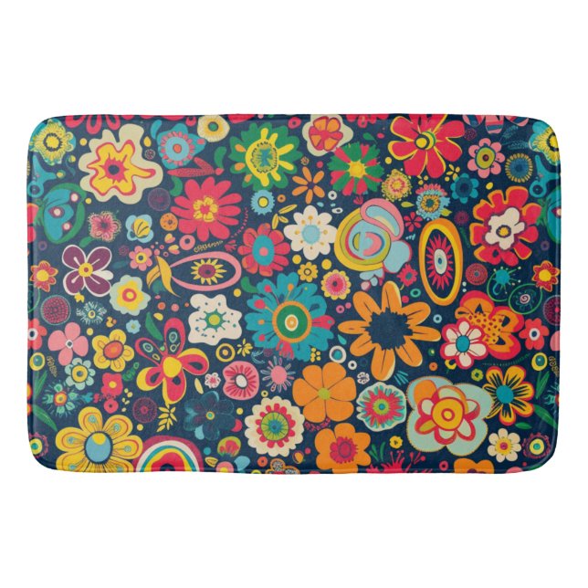 Tapete De Banheiro Hippie Bath Mat (Frente)