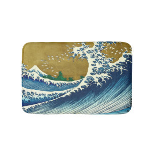 Tapete De Banheiro Hokusai Big Wave Japão Vintage Ocean