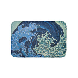 Tapete De Banheiro Hokusai Feminine Wave Vintage Ocean
