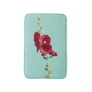 Tapete De Banheiro Hollyhocks - batmat personalizável